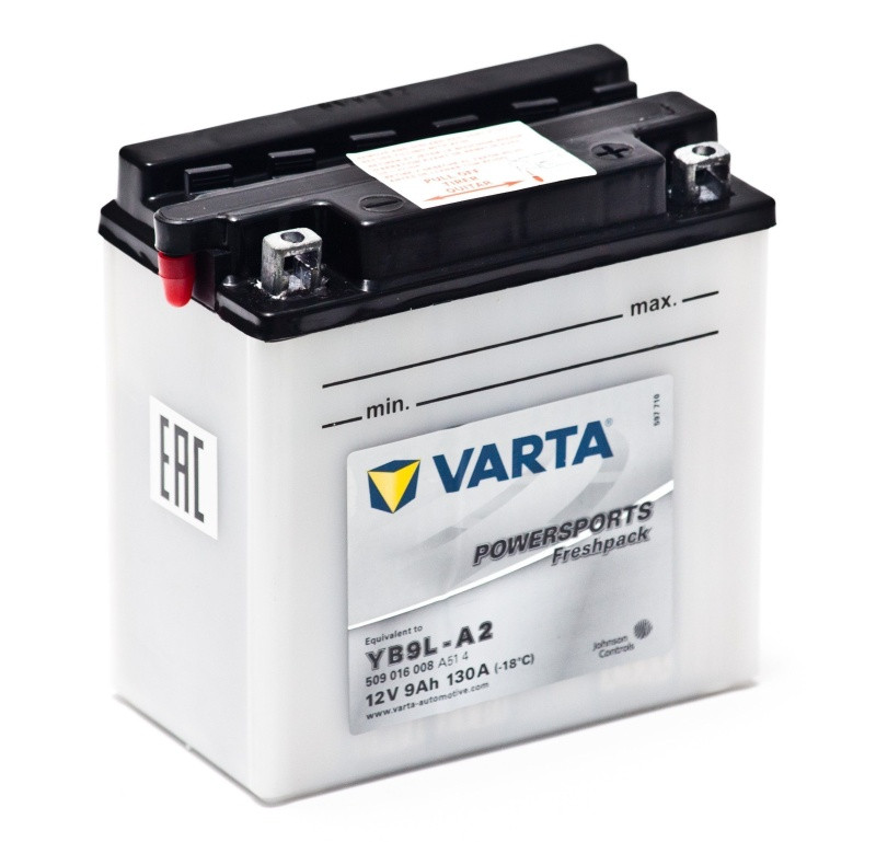 Аккумулятор Varta Powersports Freshpack 9Ач 130А (YB9L-A2, CB9L-A2) Jonson Controls