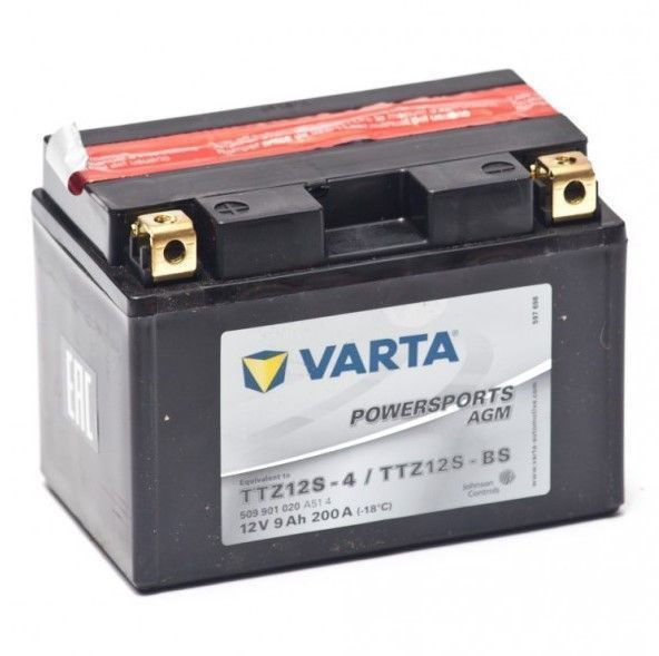 Аккумулятор Varta Powersports AGM 9Ач 200А (TTZ12S-BS, TTZ12S-4) Jonson Controls