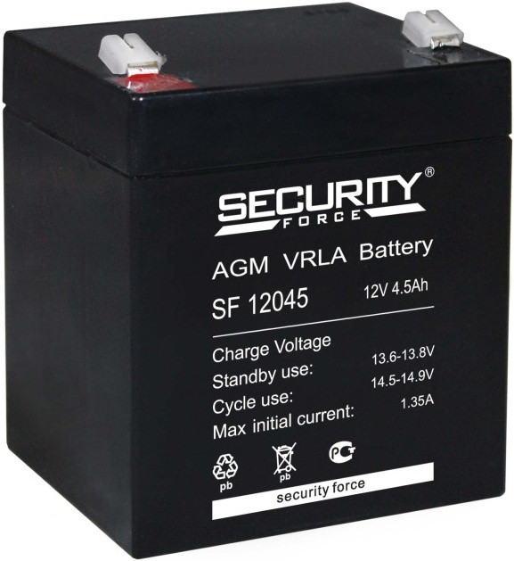 Аккумулятор Security Force SF 12045 (12V 4.5Ah) Fujian Minhua Power Source Co., Ltd