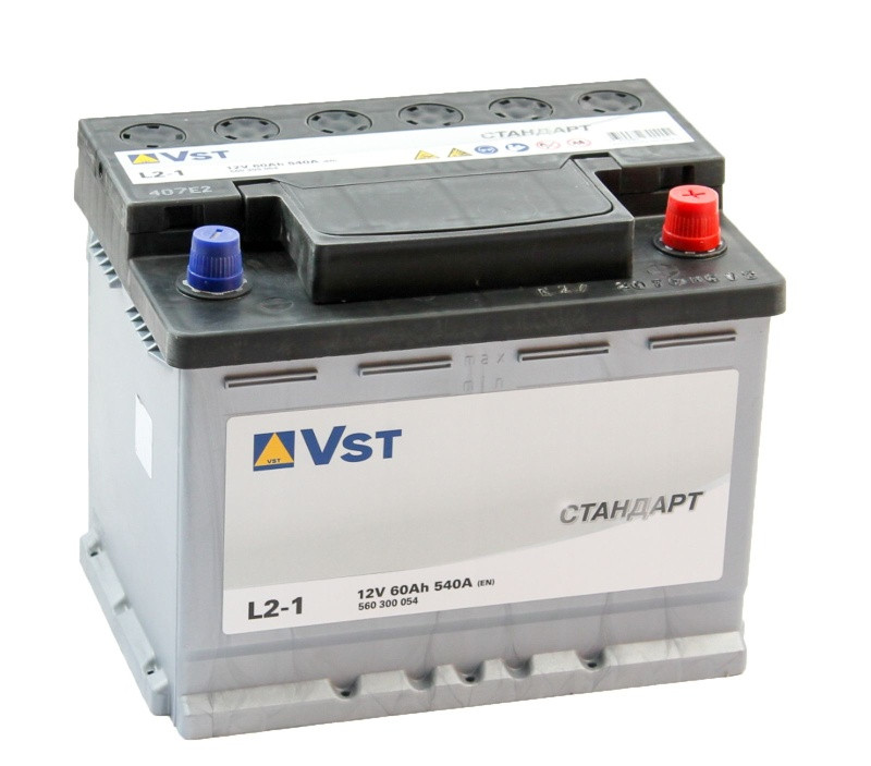 Аккумулятор Vst Стандарт L2-1 6СТ-60 (О.П.) 540А CLARIOS