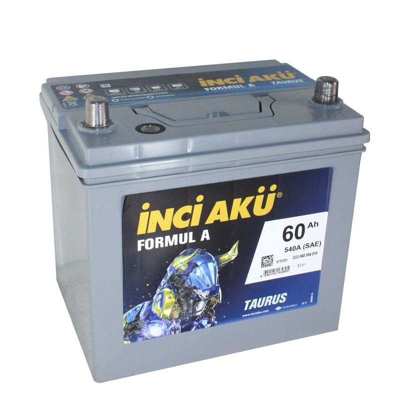 Аккумулятор Inci Aku Asia FormulА 6СТ-60 (О.П.) 540А (75D23L)