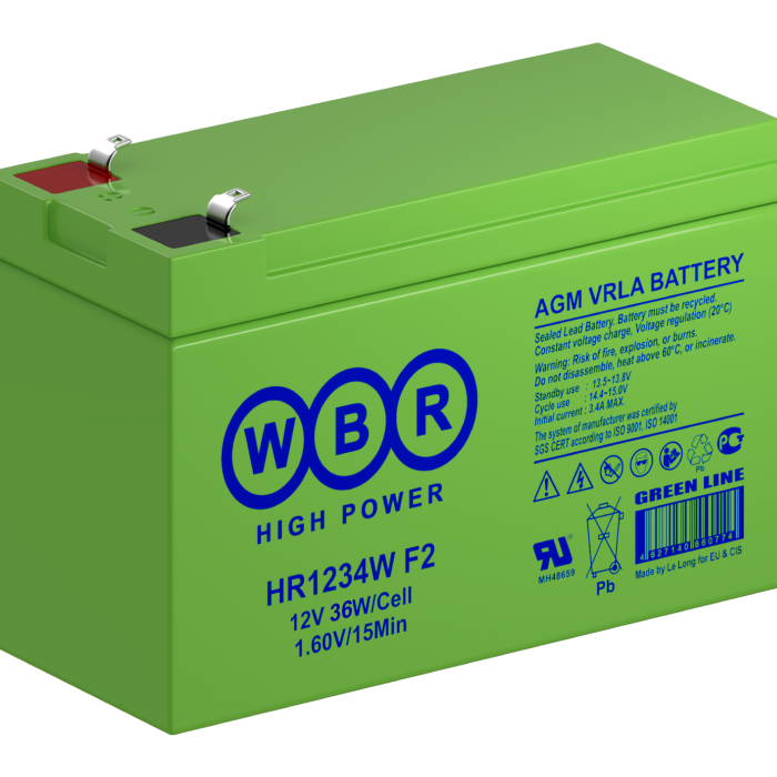 Аккумулятор WBR HR1234W F2 (12V 34W)