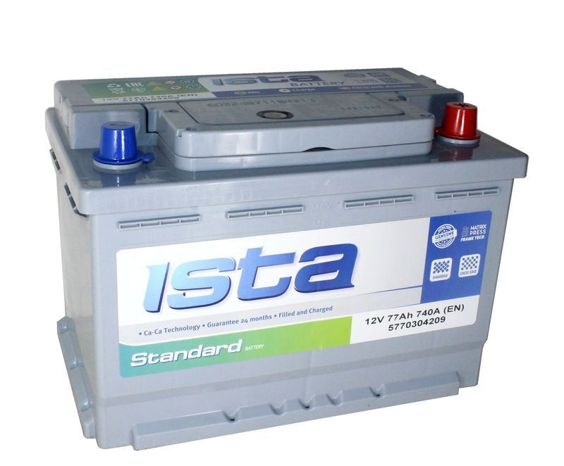 Аккумулятор Ista Standart 6СТ-77 (О.П.) 740А