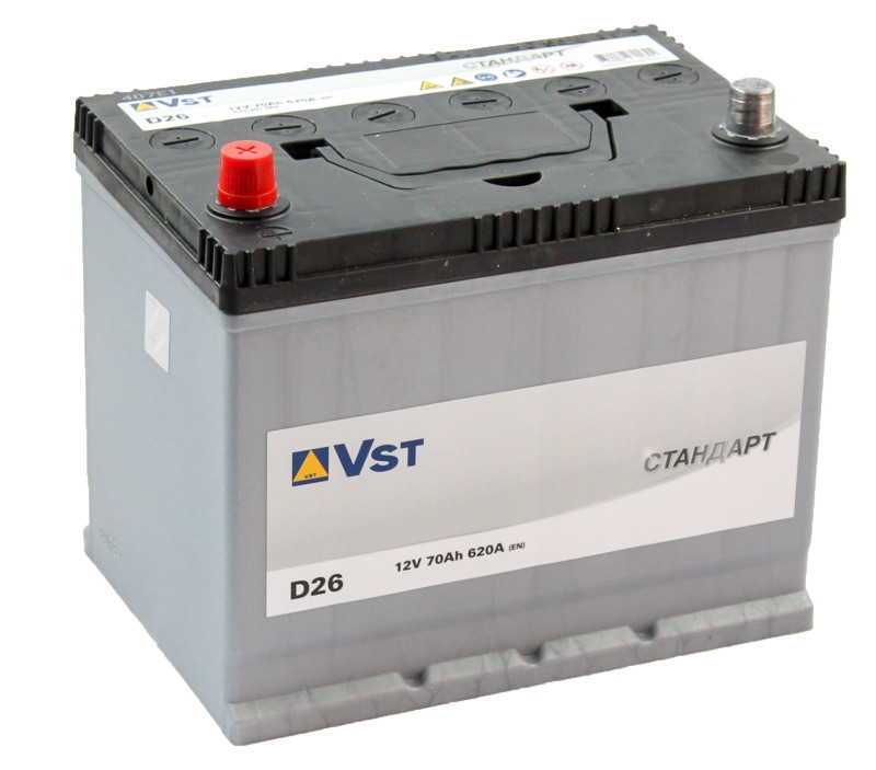 Аккумулятор Vst Стандарт D26R-2 6СТ-70 (П.П.) 620А CLARIOS