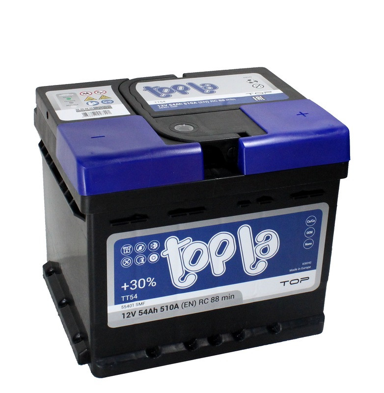 Аккумулятор Topla Top Sealed 6СТ-54 (О.П.) Низкий 510A  TAB d.d.