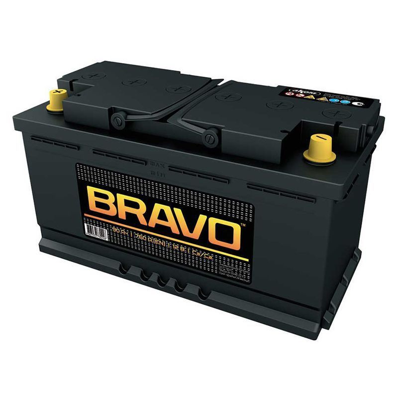 Аккумулятор Bravo 6СТ-90 (П.П.) 760А АО «АКОМ»