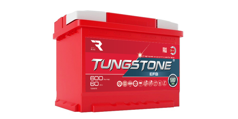 Аккумулятор TUNGSTONE EFB 6СТ-60 (О.П.) 600А ООО РАЗ «Тангстоун»