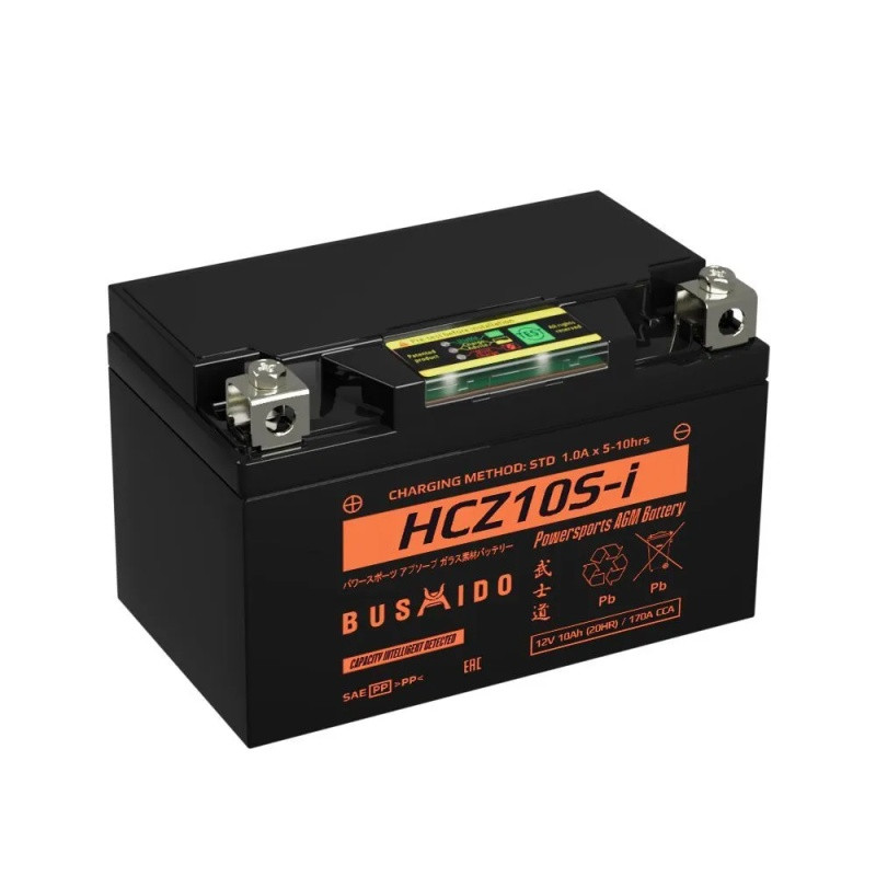 Аккумулятор Bushido HCZ10S-i 10Ач 170А (YTX7A-BS)