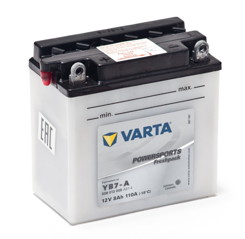 Аккумулятор Varta Powersports Freshpack 8Ач 110А (YB7-A, CB7-A) Jonson Controls