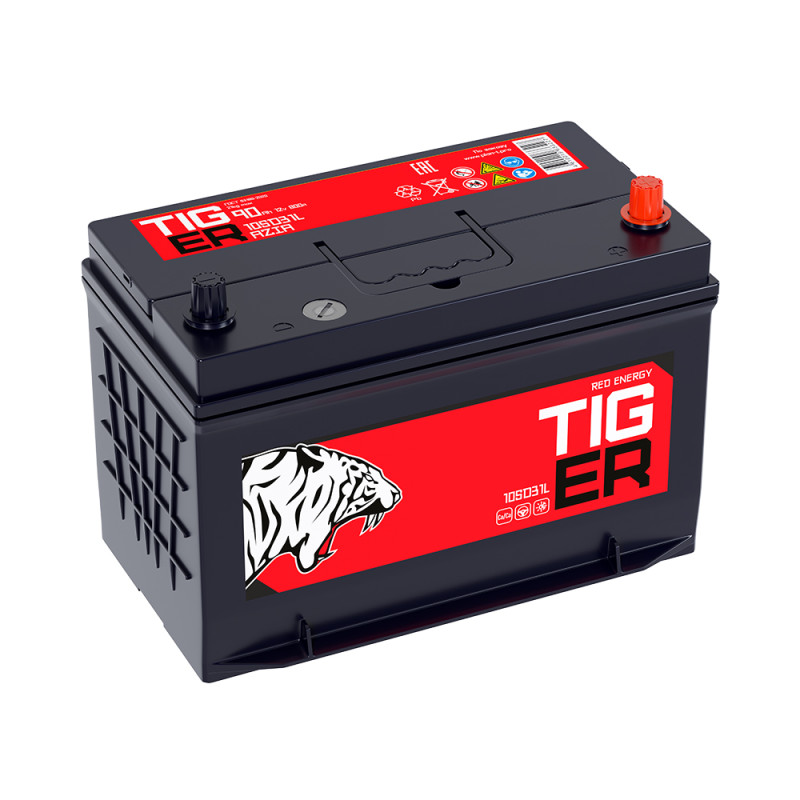 Аккумулятор Tiger Red Energy Asia 6СТ-90 (О.П.) 800А 105D31L