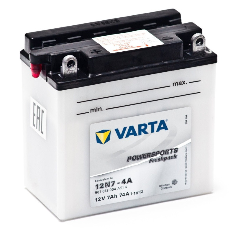 Аккумулятор Varta Powersports Freshpack 7Ач 74А (12N7-4A, 12N7-4A) Jonson Controls