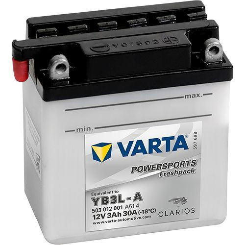 Аккумулятор Varta Powersports Freshpack 3Ач 30А (YB3L-A, CB3L-A) Jonson Controls