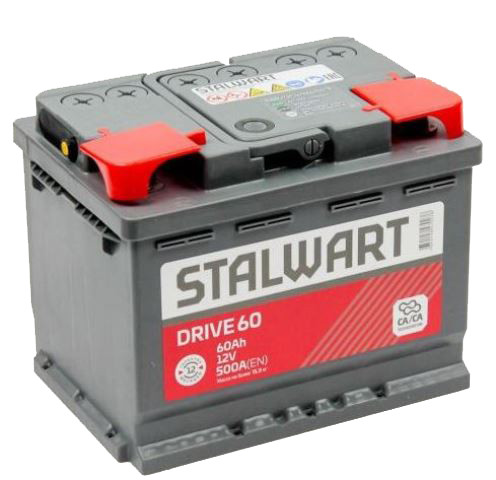 Аккумулятор Stalwart Drive 6СТ-60 (П.П.) 500А АО «АКОМ»