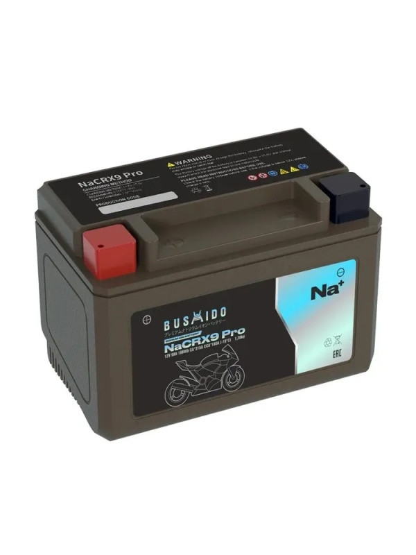 Аккумулятор Bushido NaCRX9 pro 9Ач 180А (YTX9-BS)