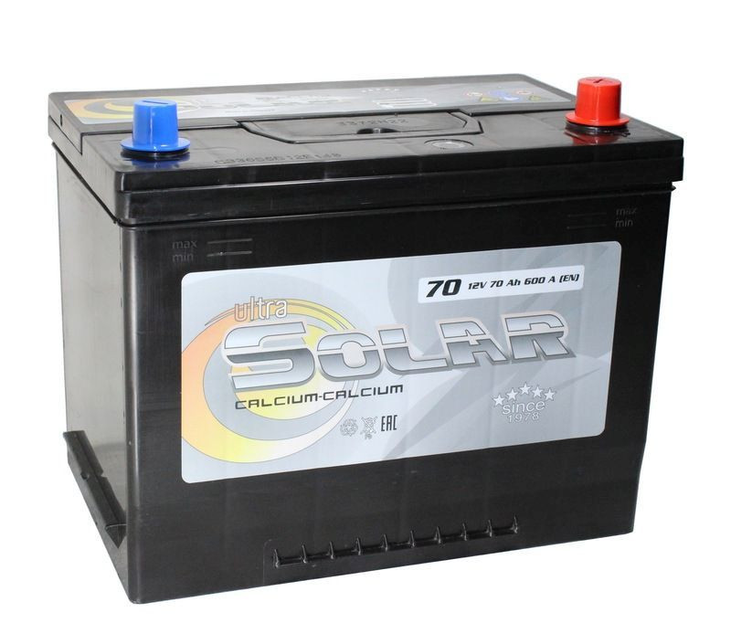 Аккумулятор Ultra Solar Black Asia 6СТ-70 (О.П.) 600А