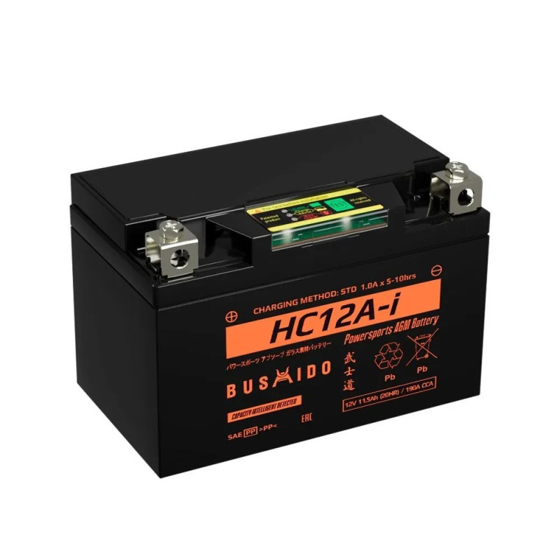 Аккумулятор Bushido HC12A-i 11,5Ач 190А (YTX9-BS)