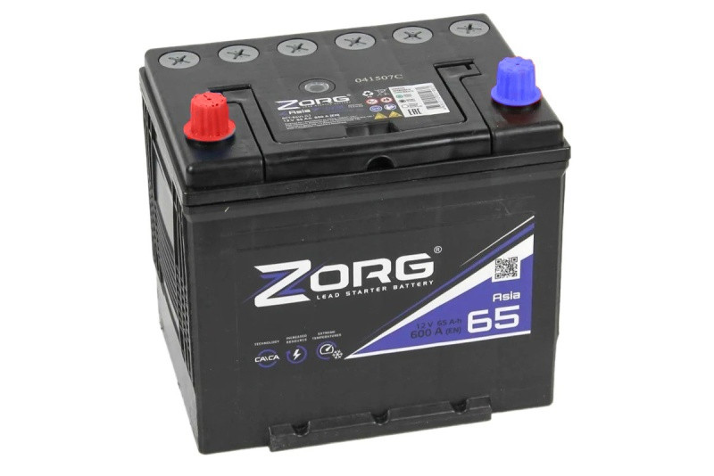 Аккумулятор Zorg Asia 6СТ-65 (П.П.) 600А