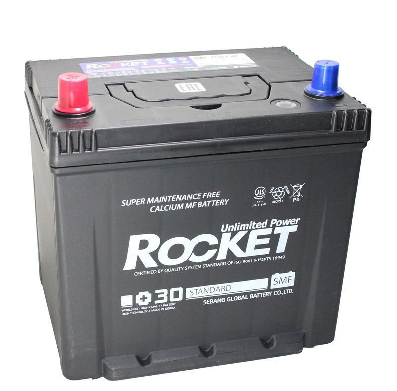 Аккумулятор Rocket JIS 6СТ-65 (П.П.) 580А (с буртом)