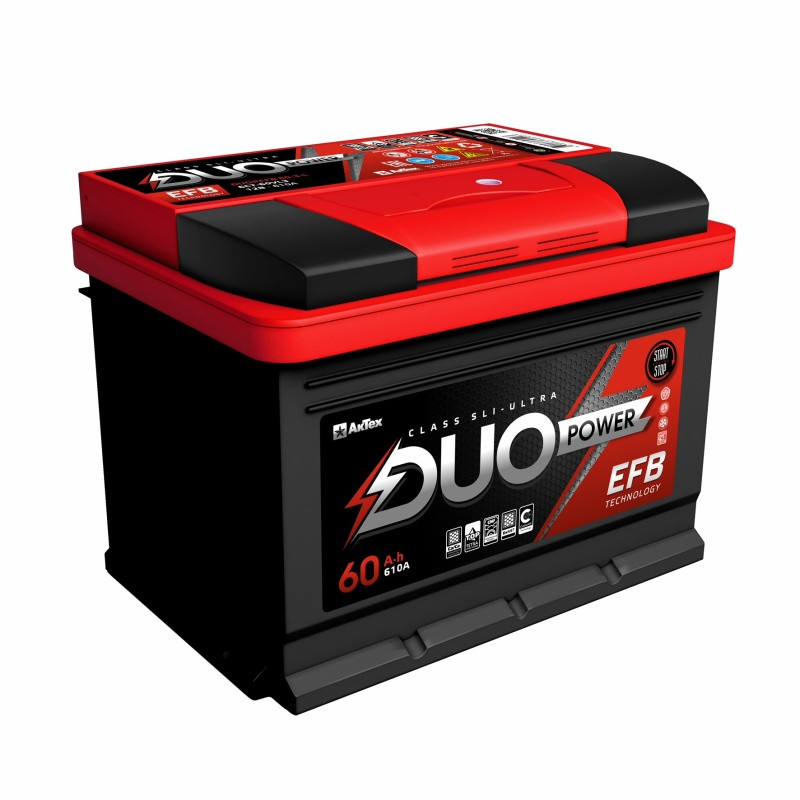 Аккумулятор Duo Power EFB 6СТ-60 (О.П.) 610А ООО «АкТех»