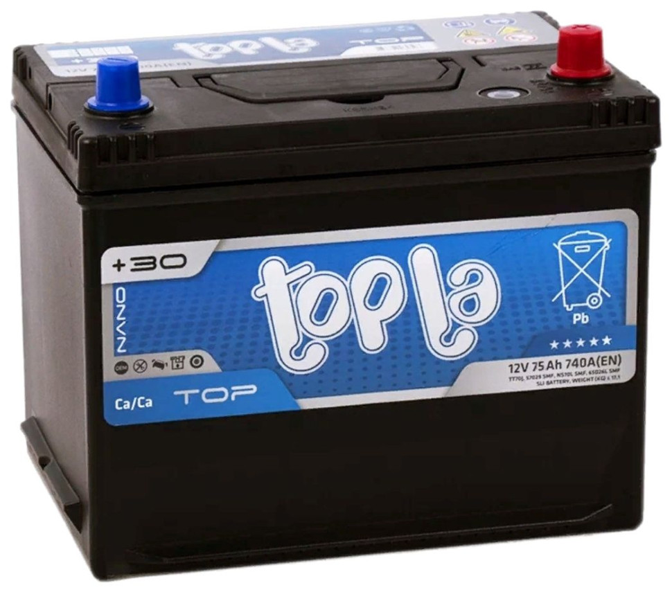 Аккумулятор Topla Top JIS 6СТ-75 (О.П.) 740А (с буртом) TAB d.d.