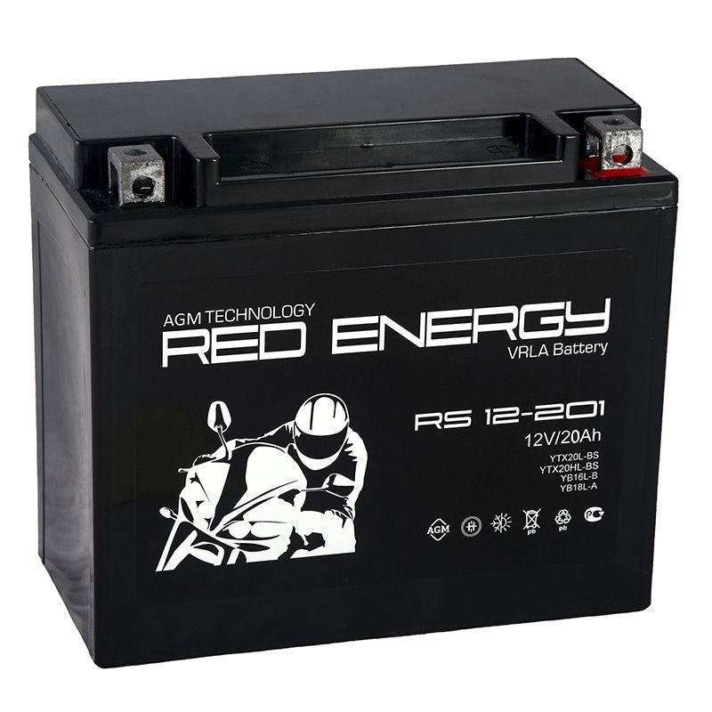 Аккумулятор Red Energy RS 12201 18Ач 270A  (YTX20L-BS, YTX20HL-BS, YB16L-B, YB18L-A) Fujian Minhua Power Source Co., Ltd