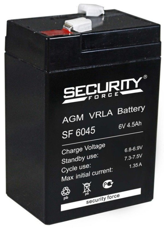 Аккумулятор Security Force SF 6045 (6V 4.5Ah) Fujian Minhua Power Source Co., Ltd
