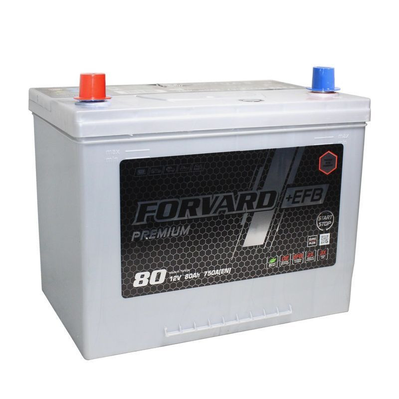 Аккумулятор Forvard EFB Asia 6СТ-80 (П.П.) 750А D26R