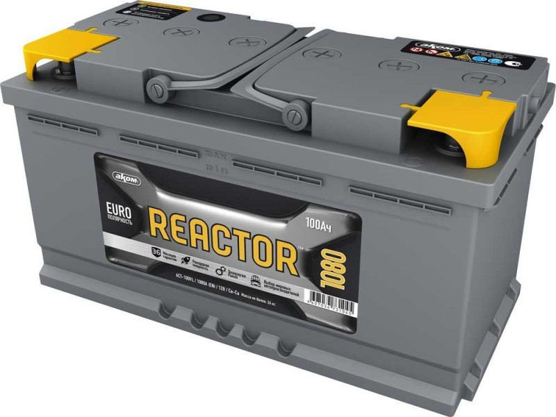 Аккумулятор Reactor 6СТ-100 (О.П.) 1080А АО «АКОМ»