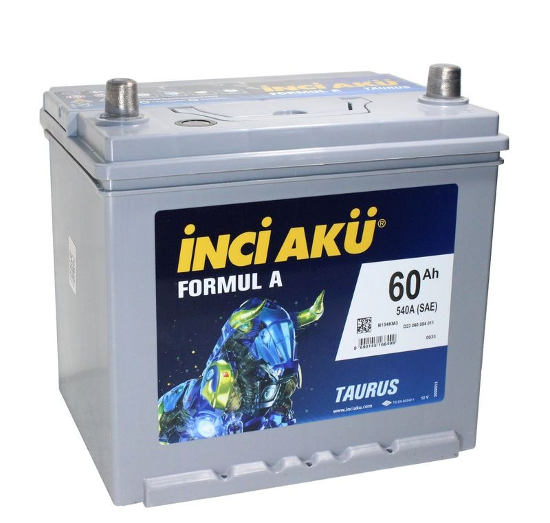 Аккумулятор Inci Aku Asia FormulА 6СТ-60 (О.П.) 540А (75D23L) (с буртом)