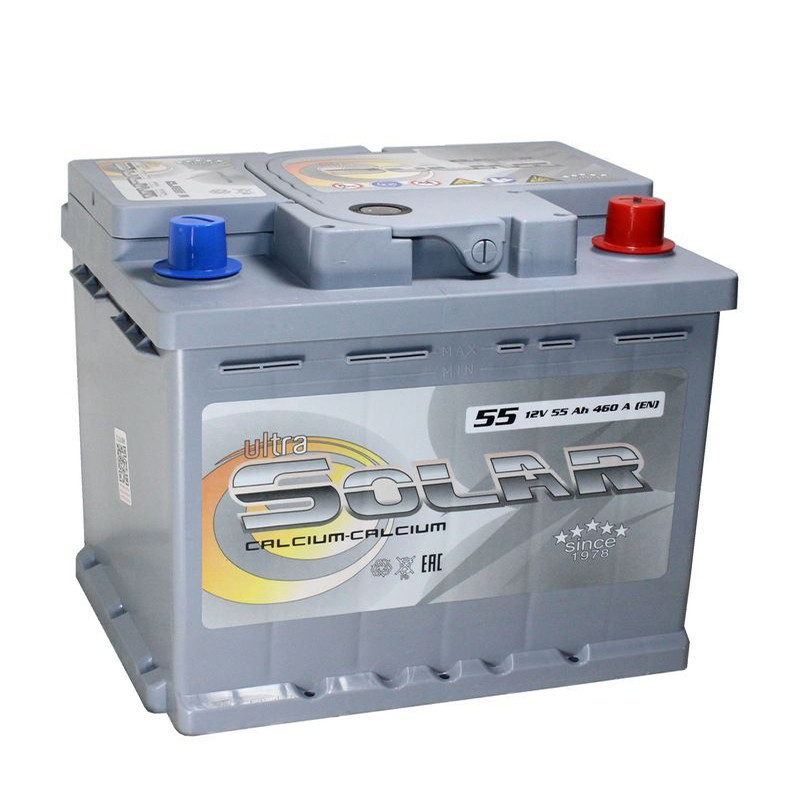 Аккумулятор Ultra Solar Grey 6СТ-55 (О.П.) 460А Низкий