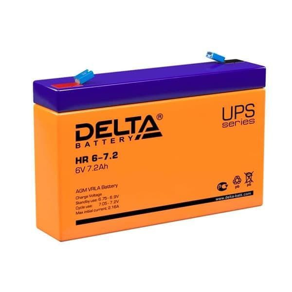 Аккумулятор Delta HR 6-7.2 (6V 7.2Ah) Fujian Minhua Power Source Co., Ltd