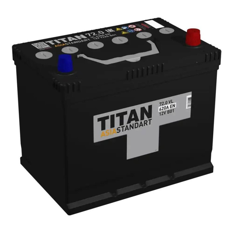 Аккумулятор Titan Standart Asia 6СТ-72 (О.П.) 620А