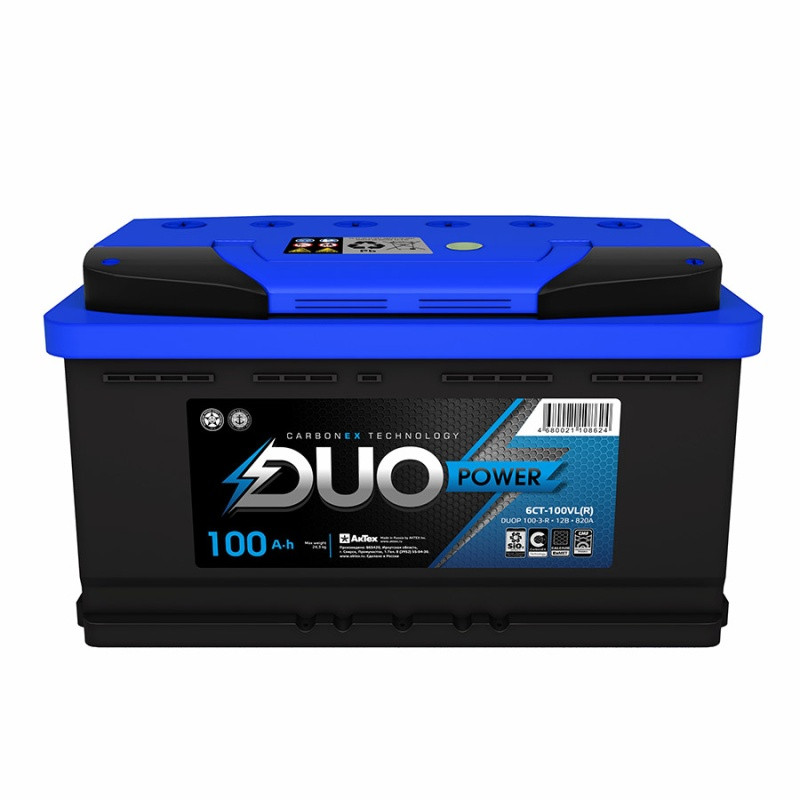 Аккумулятор Duo Power 6СТ-100 (О.П.) 820А ООО «АкТех»