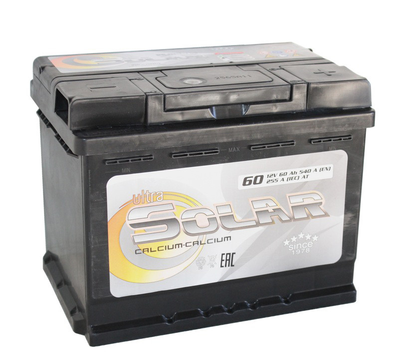 Аккумулятор Ultra Solar Black 6СТ-60 (О.П.) 540А