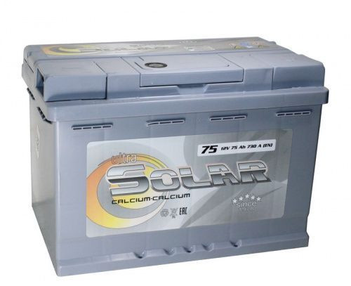 Аккумулятор Ultra Solar Grey 6СТ-75 (О.П.) 730А