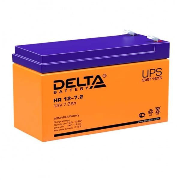 Аккумулятор Delta HR 12-7.2 (12V 7.2Ah) Fujian Minhua Power Source Co., Ltd