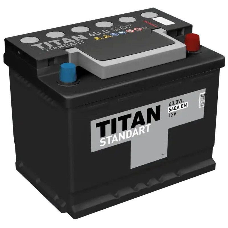 Аккумулятор Titan Standart 6СТ-60 (О.П.) 540А