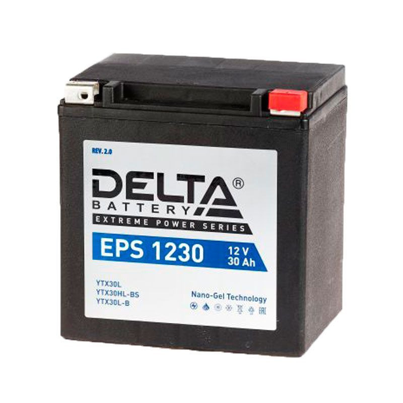 Аккумулятор Delta EPS 1230 30Ач 450A  (YTX30L-B, YTX30HL-BS, YTX30L) Fujian Minhua Power Source Co., Ltd