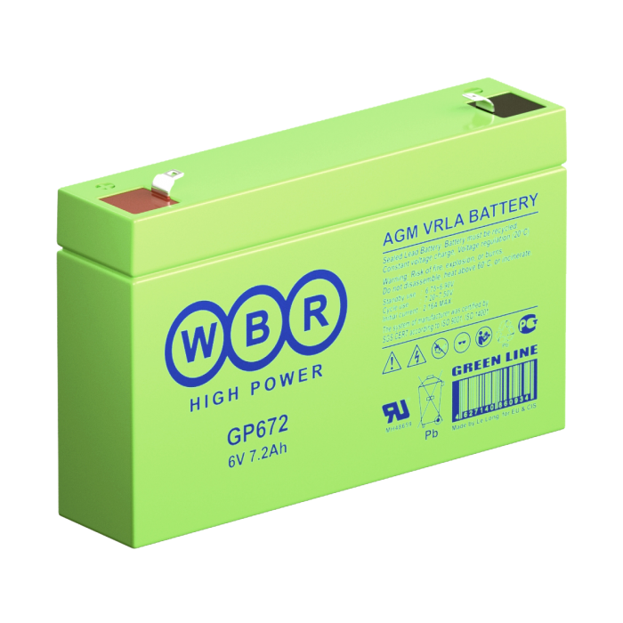 Аккумулятор WBR GP672 (6V 7,2Ah)
