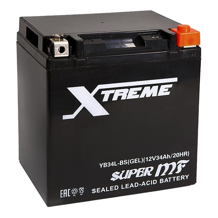 Аккумулятор Xtreme UB34L GEL 34Ач 440А (YB34L-BS)