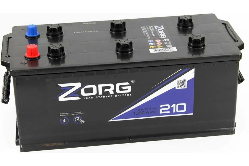Аккумулятор Zorg 6СТ-210 (П.П.) 1350А