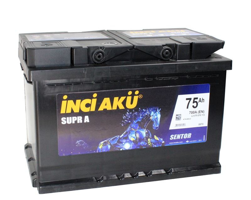 Аккумулятор Inci Aku SuprA 6СТ-75 (П.П.) 700А SMF