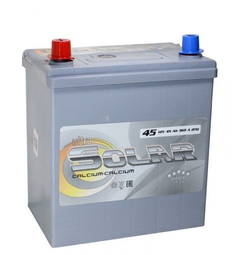 Аккумулятор Ultra Solar Grey Asia 6СТ-45 (П.П.) 360А