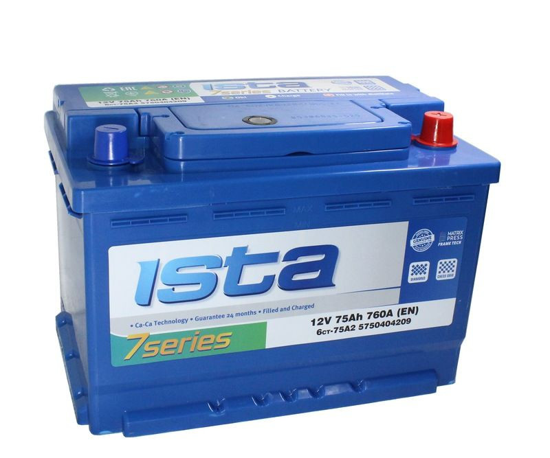 Аккумулятор Ista 7 Series 6СТ-75 (О.П.) 760А