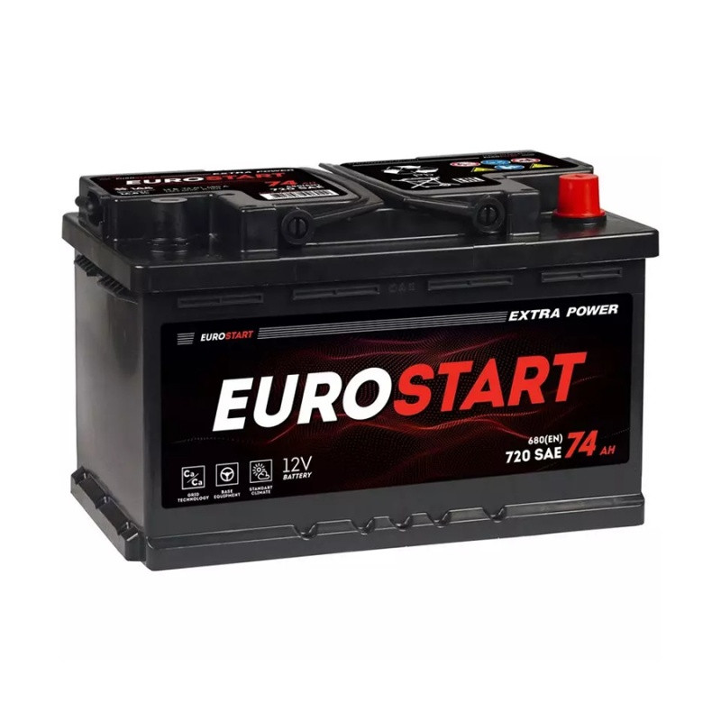 Аккумулятор Eurostart 6СТ-74 (П.П.) Низкий 720А
