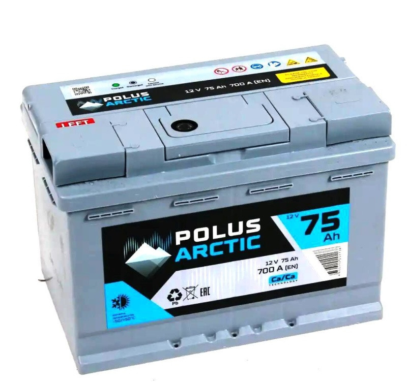 Аккумулятор Polus Arctic 6СТ-75 (П.П.) 700А