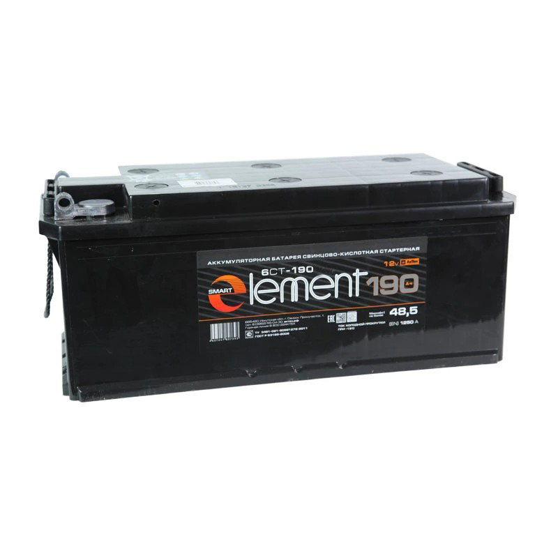 Аккумулятор Smart Element TT 6СТ-190 (О.П.) 1250А (под болт) ООО «АкТех»