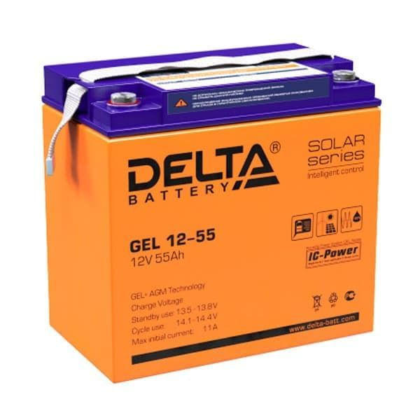 Аккумулятор Delta GEL 12-55 (12V 55Ah) Fujian Minhua Power Source Co., Ltd