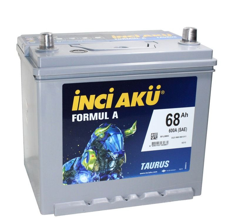 Аккумулятор Inci Aku Asia FormulА 6СТ-68 (О.П.) 600А (80D23L) SMF [D23] (с буртом)