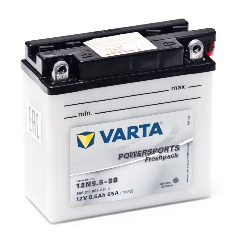 Аккумулятор Varta Powersports Freshpack 5,5Ач 55А (12N5.5-3B, 12N5.5-3B) Jonson Controls